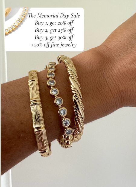 Miranda Frye Memorial Day Sale. Buy more, save more sale. Cuff bracelets. Bracelet stack. @mirandafrye

#LTKOver40 #LTKSeasonal #LTKSaleAlert