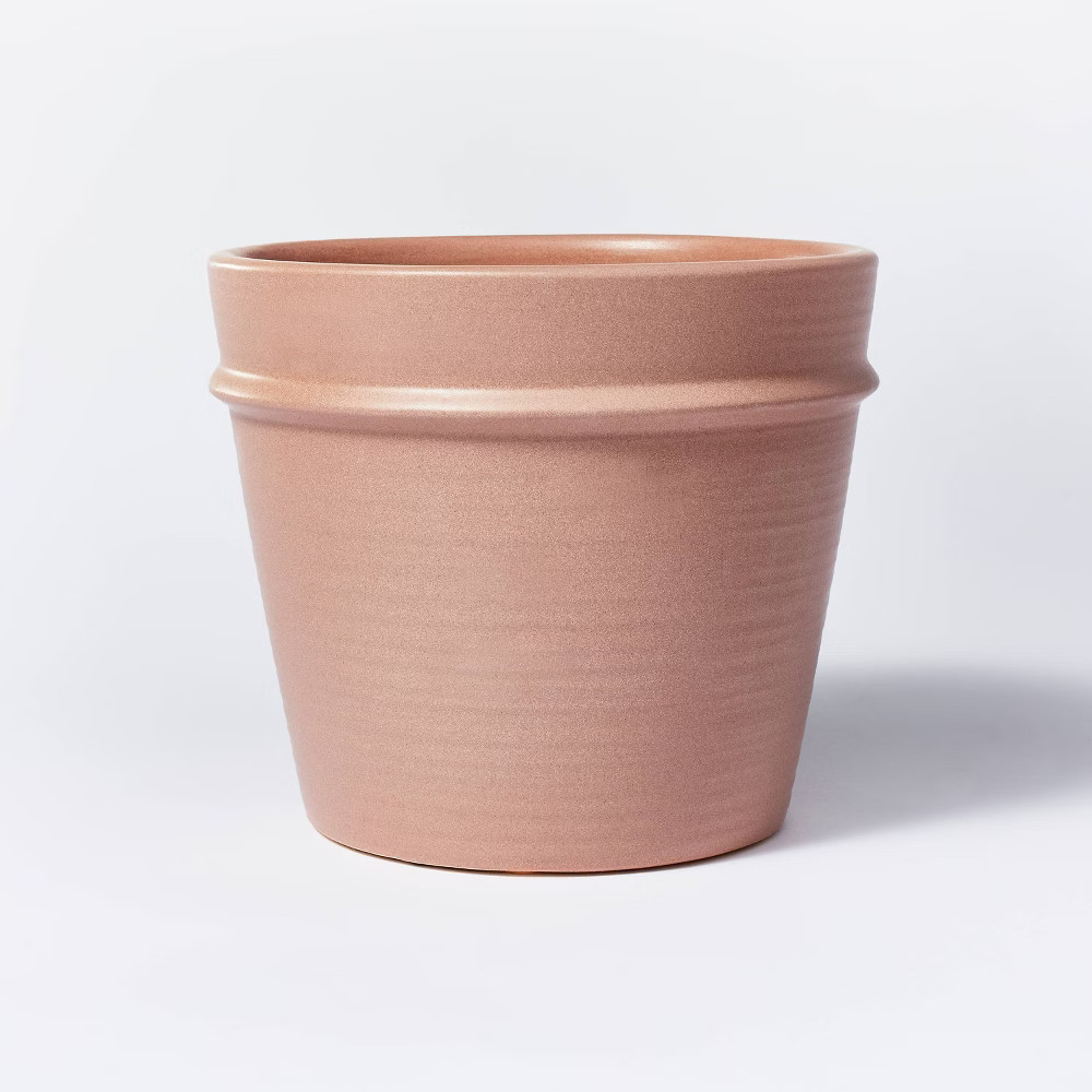 7"" x 8"" Earthenware Tabletop Planter Rose - Threshold designed with Studio McGee | Target