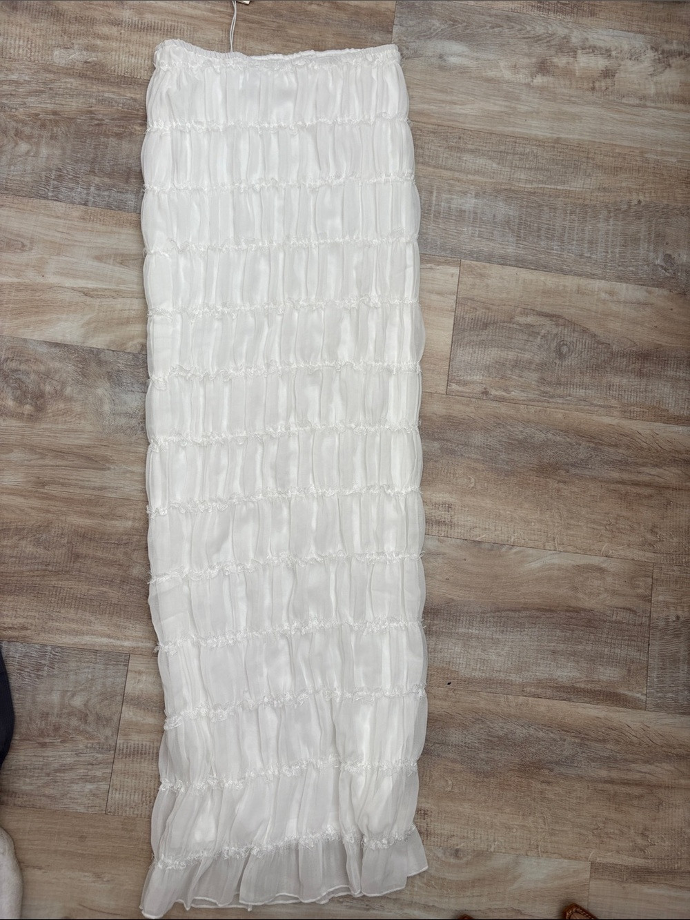 Peppermayo White Elastic Waist Maxi Skirt | Poshmark