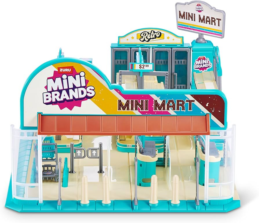 Mini Brands Retro Mini Mart with 5 Minis, Amazon Exclusive Playset, by ZURU – Real Miniature Co... | Amazon (US)