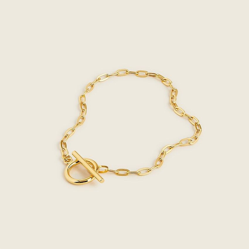 Demi-fine 14k gold-plated chain bracelet with toggleItem BD960 
 Reviews
 
 
 
 
 
1 Review 
 
 |... | J.Crew US