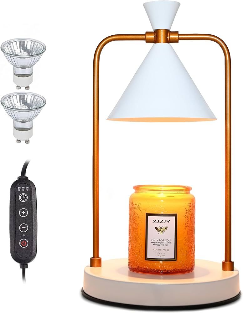 Candle Warmer Lamp with 2 Bulbs,Electric Candle Warmer with Timer,Christmas Gifts for candle love... | Amazon (US)