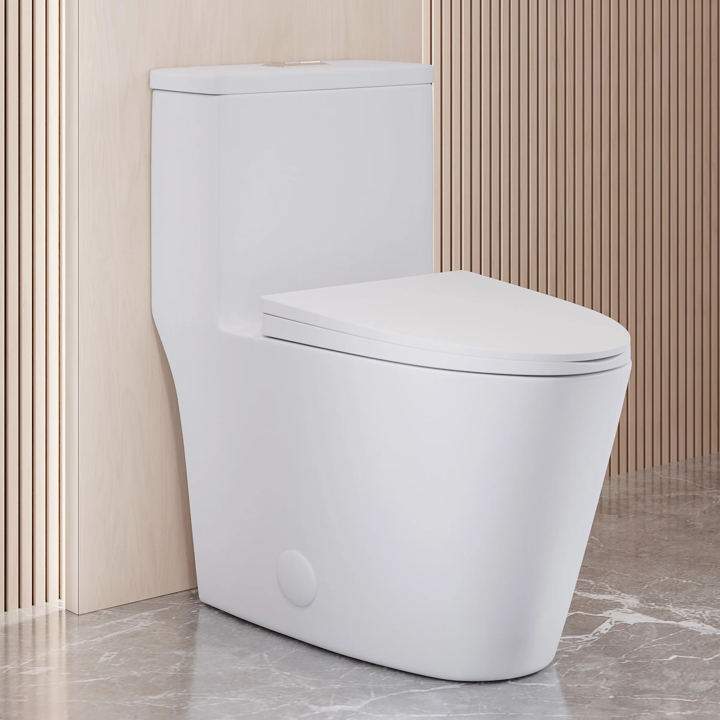 Dreux One Piece Elongated Dual Flush Toilet with 0.95/1.26 GPF SM-1T181 | Wayfair North America
