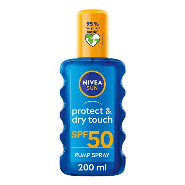 NIVEA Protect & Dry Touch Invisible Sun Spray SPF50 200ml | Superdrug