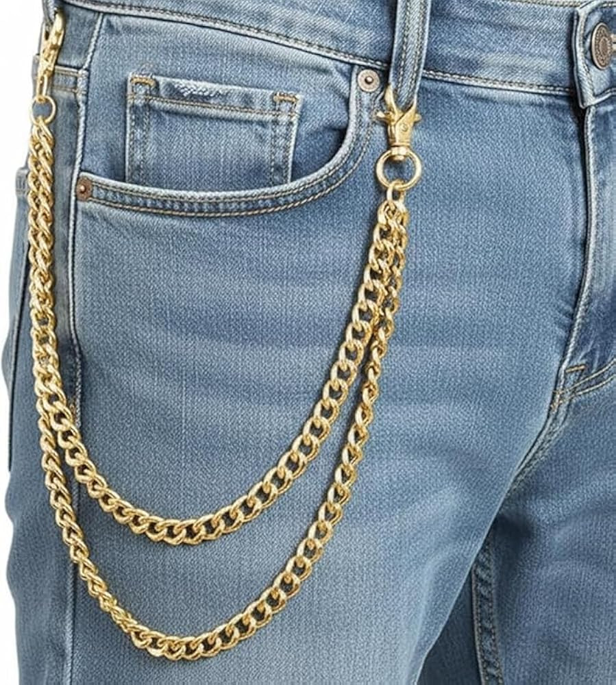 Wallet Chain & Pants Chain for Jeans, Heavy Duty Hip Hop Punk Biker Streetwear Clothing Accessori... | Amazon (US)