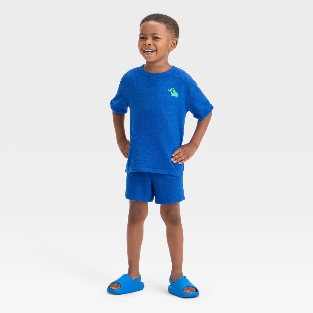Toddler Boys' Short Sleeve French Terry T-Shirt and Shorts Set - Cat & Jack™ | Target