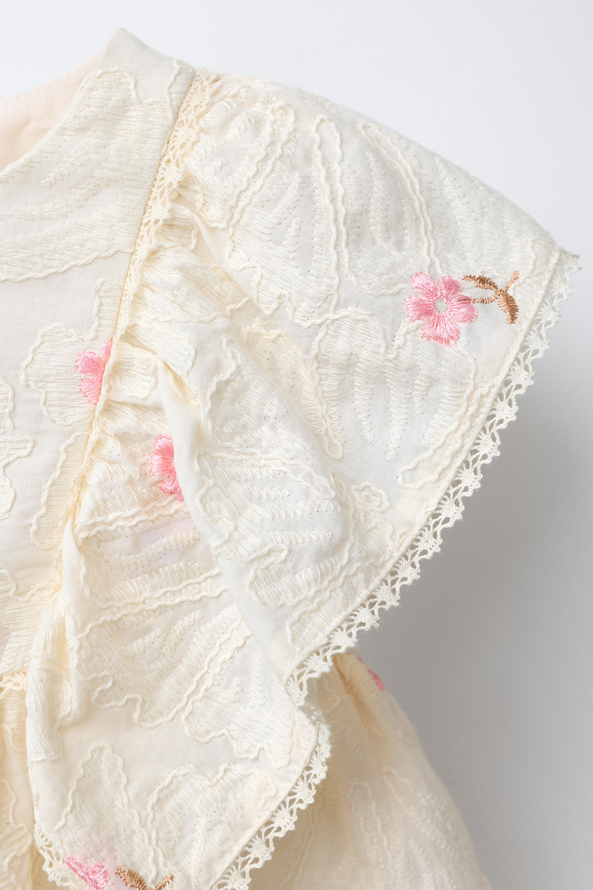 EMBROIDERED FLORAL BLOUSE | Zara US