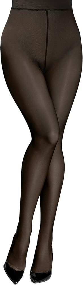 Women Sheer Warm Pantyhose Fake Translucent Fleece Winter Tights | Amazon (US)