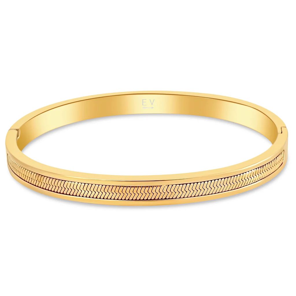 Ellie Vail - Nic Herringbone Bangle Bracelet | Ellie Vail Jewelry