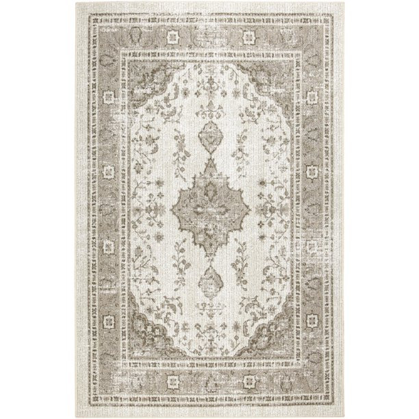 Mohawk Home Heritage Calla Neutral Printed Area Rug, 5'x8', Cream | Walmart (US)