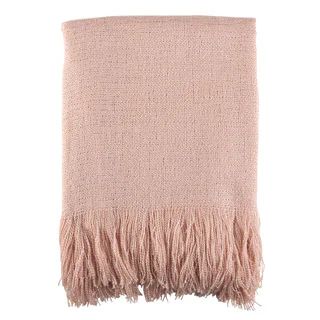 Soft Pink Woven Throw - Pink | Bed Bath & Beyond