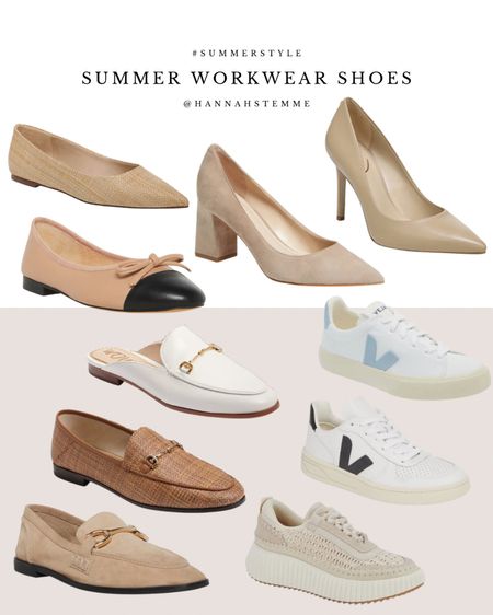 Summer workwear shoe options! Heels, flats, loafers and sneakers are great options for your summer work shoes! 

#LTKshoecrush #LTKSeasonal #LTKworkwear