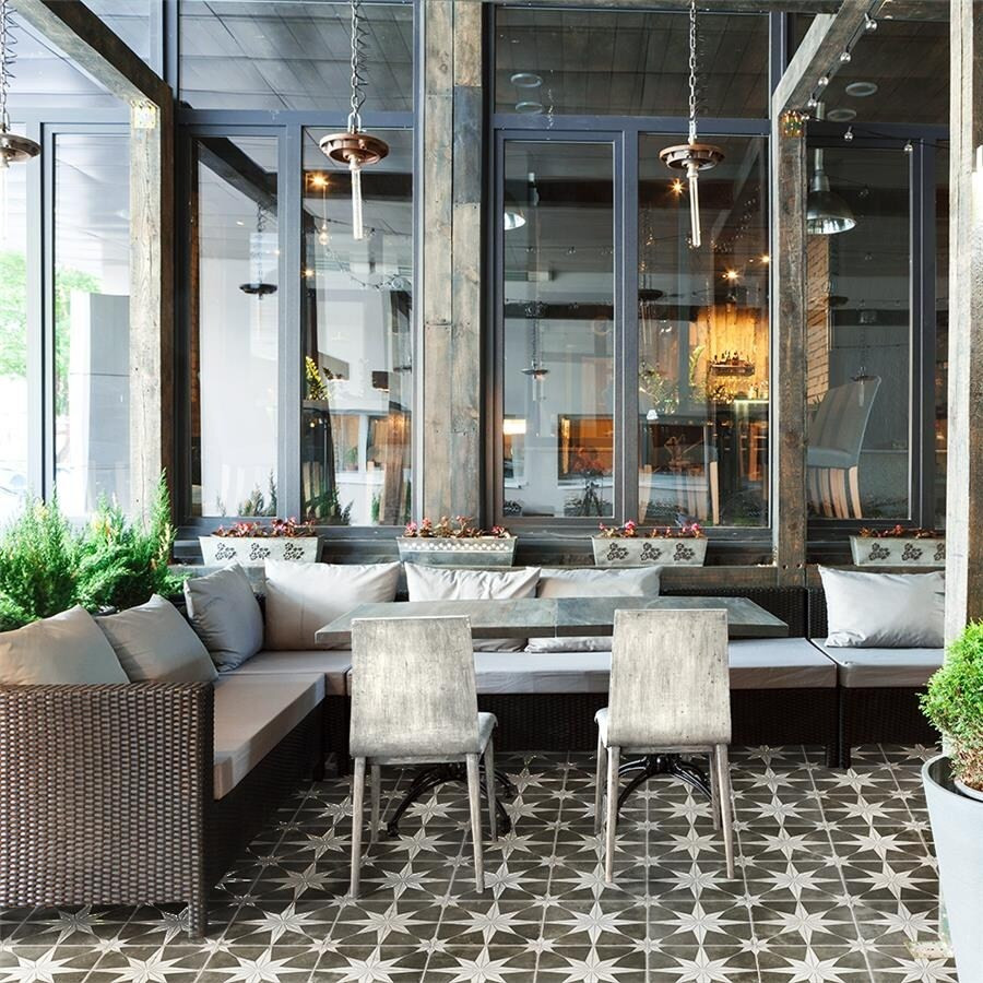 SomerTile 17.63 x 17.63-Inch Royals Estrella Night Ceramic Floor and Wall Tile (5 Tiles/11.02 sqft.) | Bed Bath & Beyond