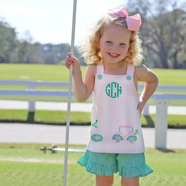 Golf Pink and Green Leah Short Set | Classic Whimsy