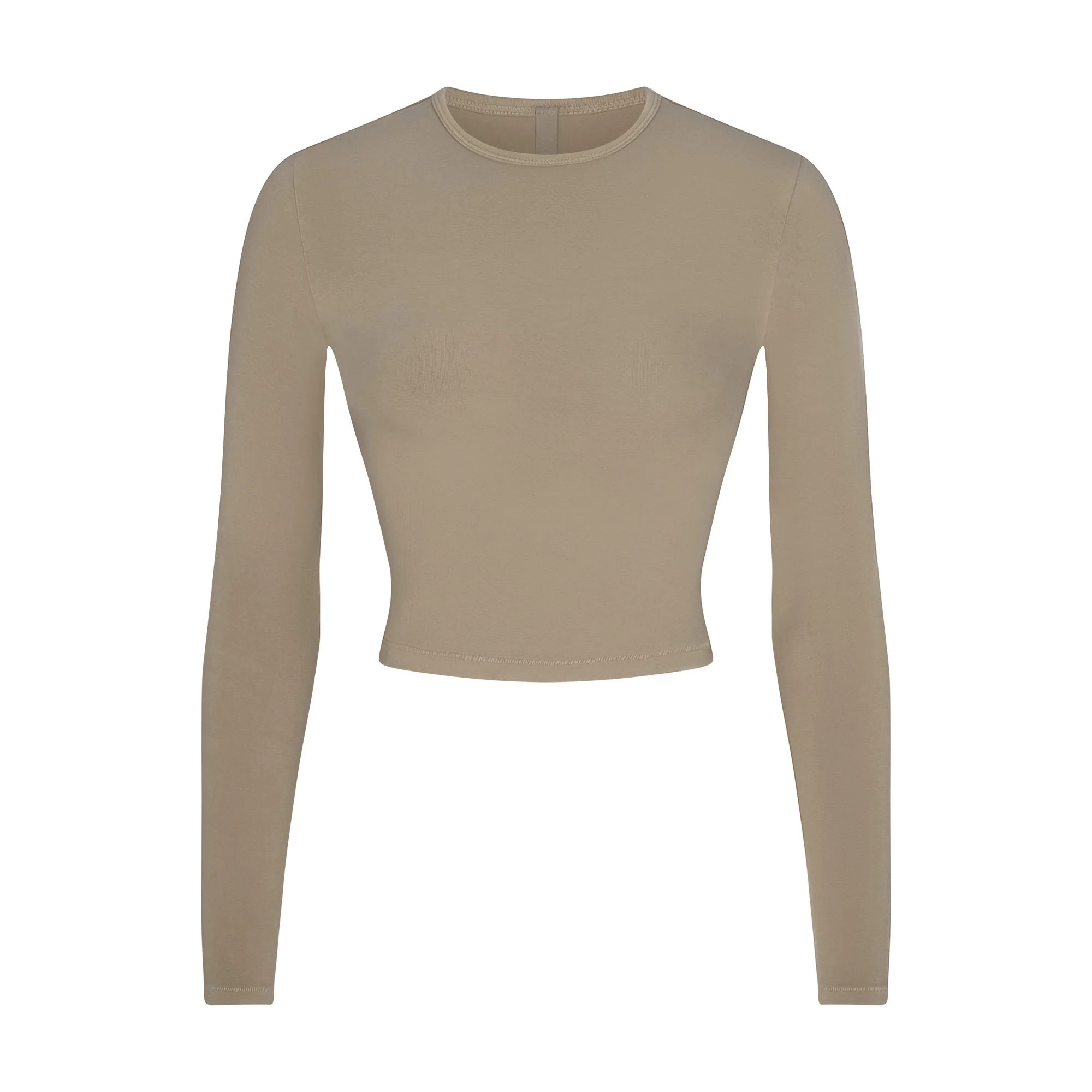 NEW VINTAGE CROPPED LONG SLEEVE T-SHIRT | TAUPE | SKIMS (US)