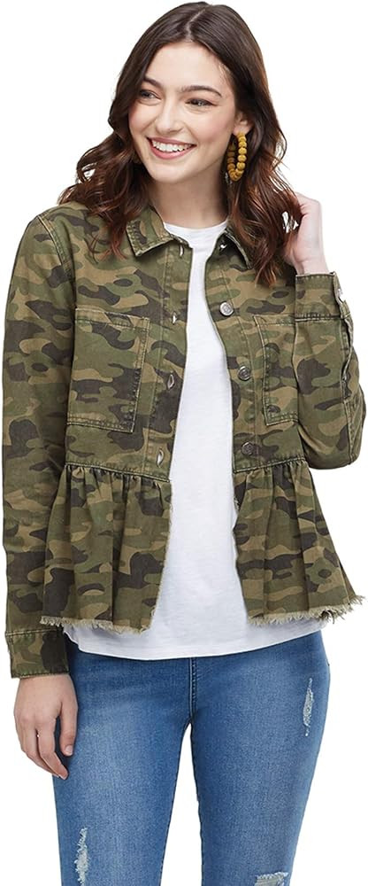 Mud Pie Women's Denim Peplum Jacket | Amazon (US)