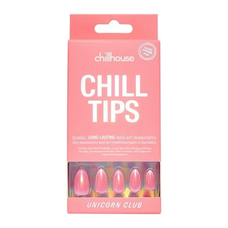 Chillhouse Chill Tips - Valentine s Day Press On Nails Unicorn Club Almond Long Pink 30 Fake Nails | Walmart (US)