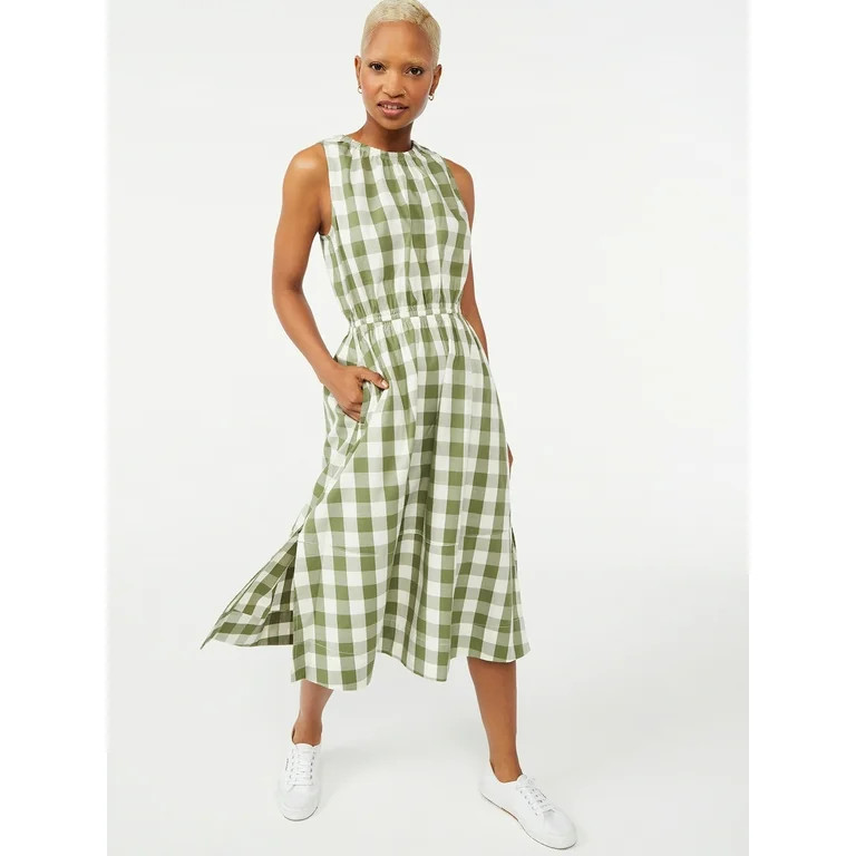 Free Assembly Women's Sleeveless Fit and Flare Dress | Walmart (US)