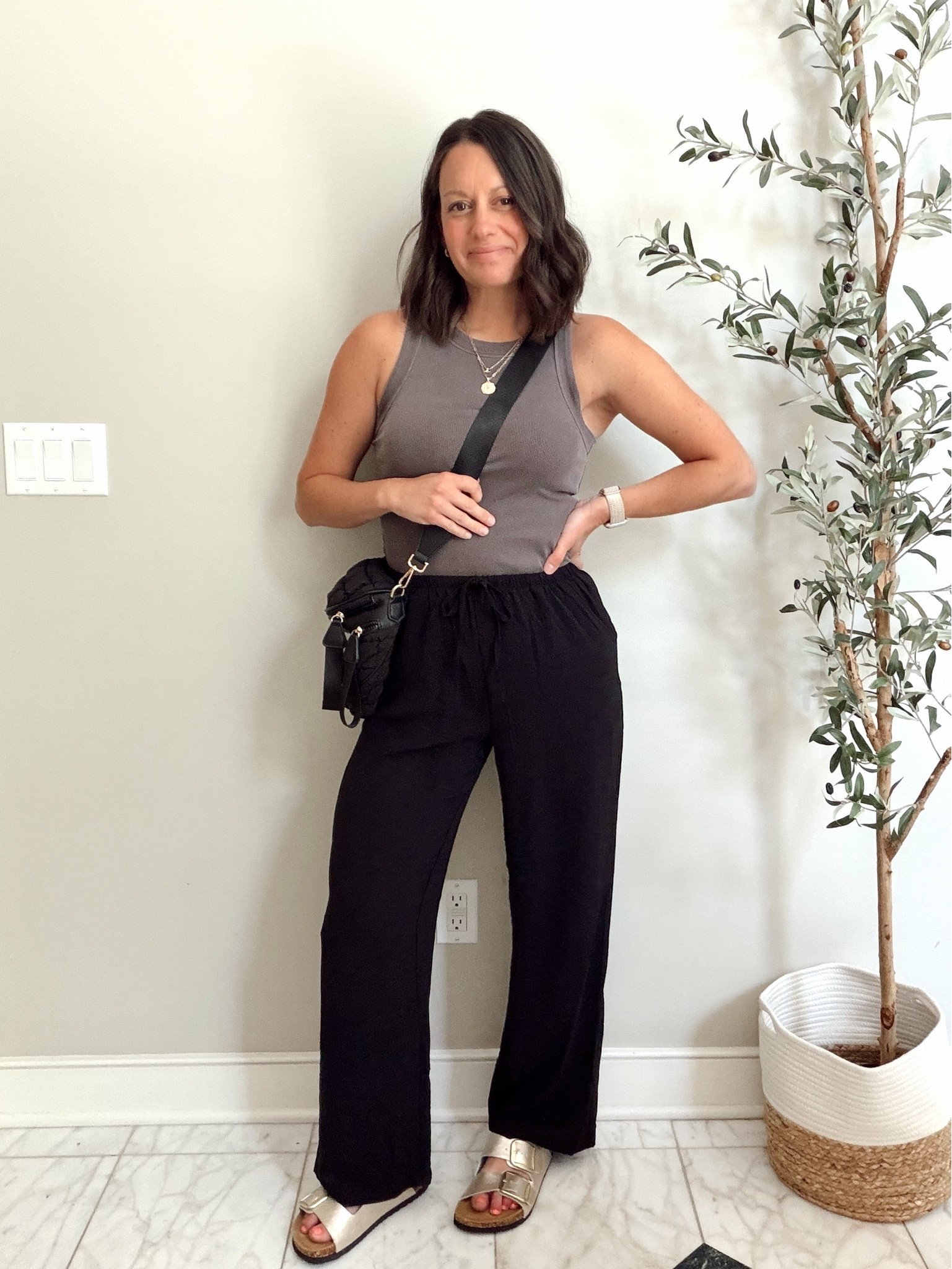 Mom outfit of the day! Comfy look for less wide leg pants! Lightweight for summer! Run true to size - I’m wearing a small and I am 5’4”.

#LTKootd #LTKmomlife