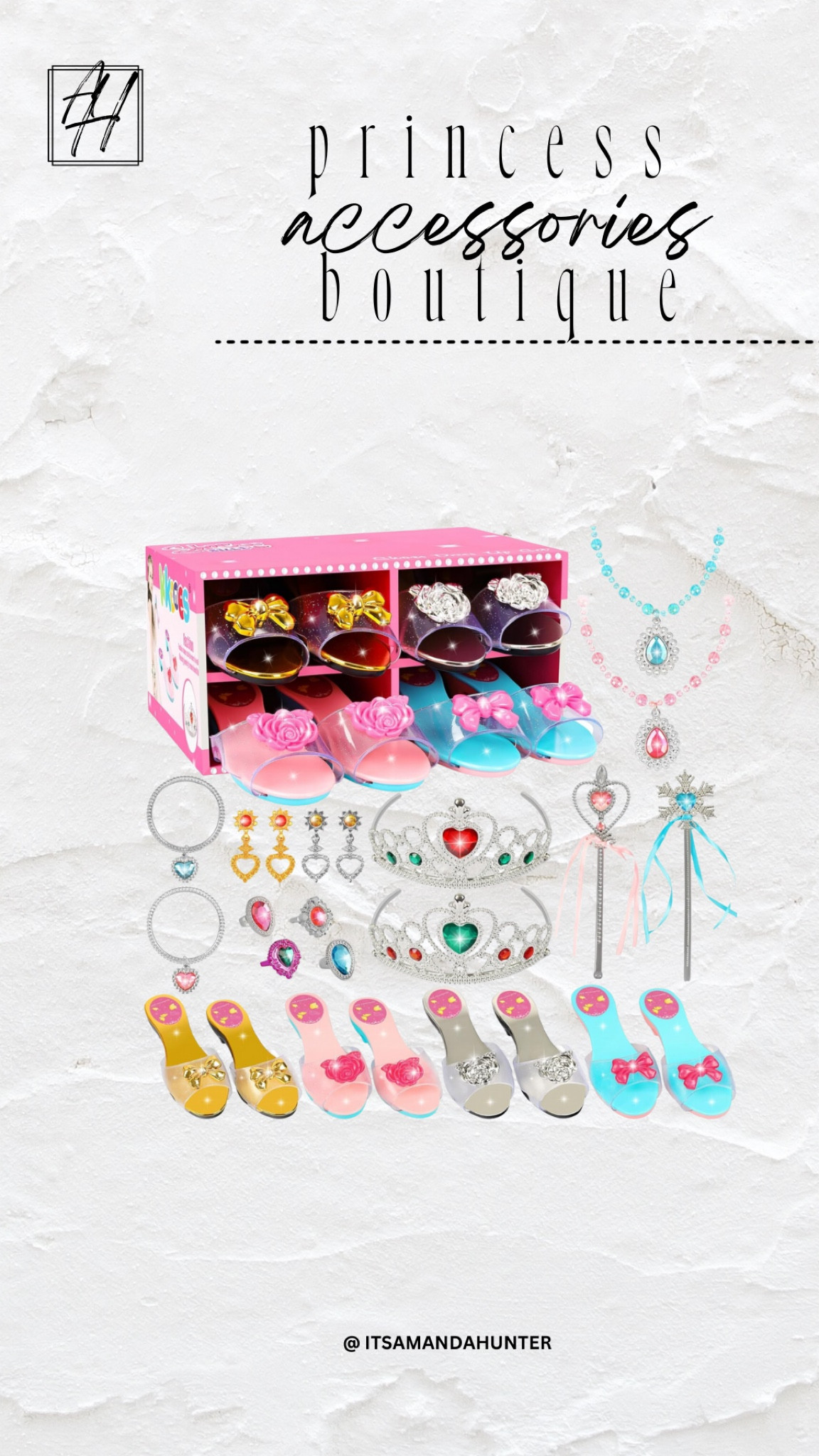 Princess accessories 
Tiara 
Princess shoes
Princess jewelryy

#LTKkids #LTKHoliday #LTKGiftGuide