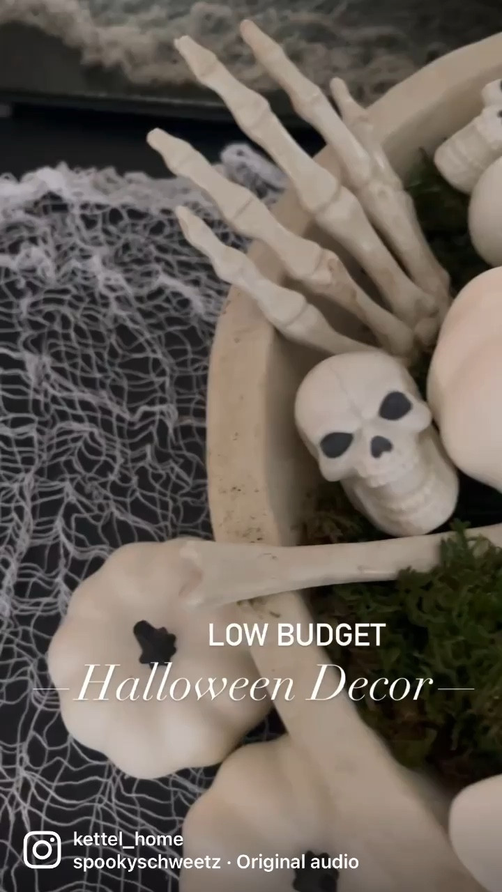 Creepy Halloween bowl with lots of fun skulls bones and white pumpkins #ltkhome #halloweendecor #spookydecor

#LTKHalloween #LTKHoliday #LTKSeasonal