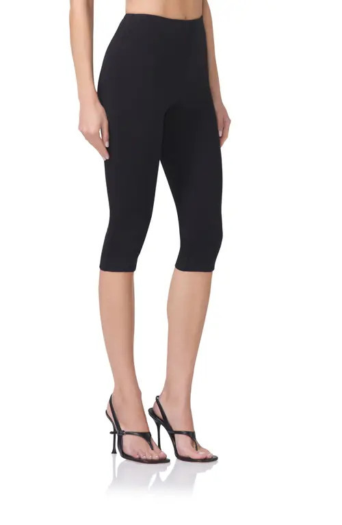 AFRM Ettie High Waist Capri Pants in Noir at Nordstrom, Size Xx-Large | Nordstrom