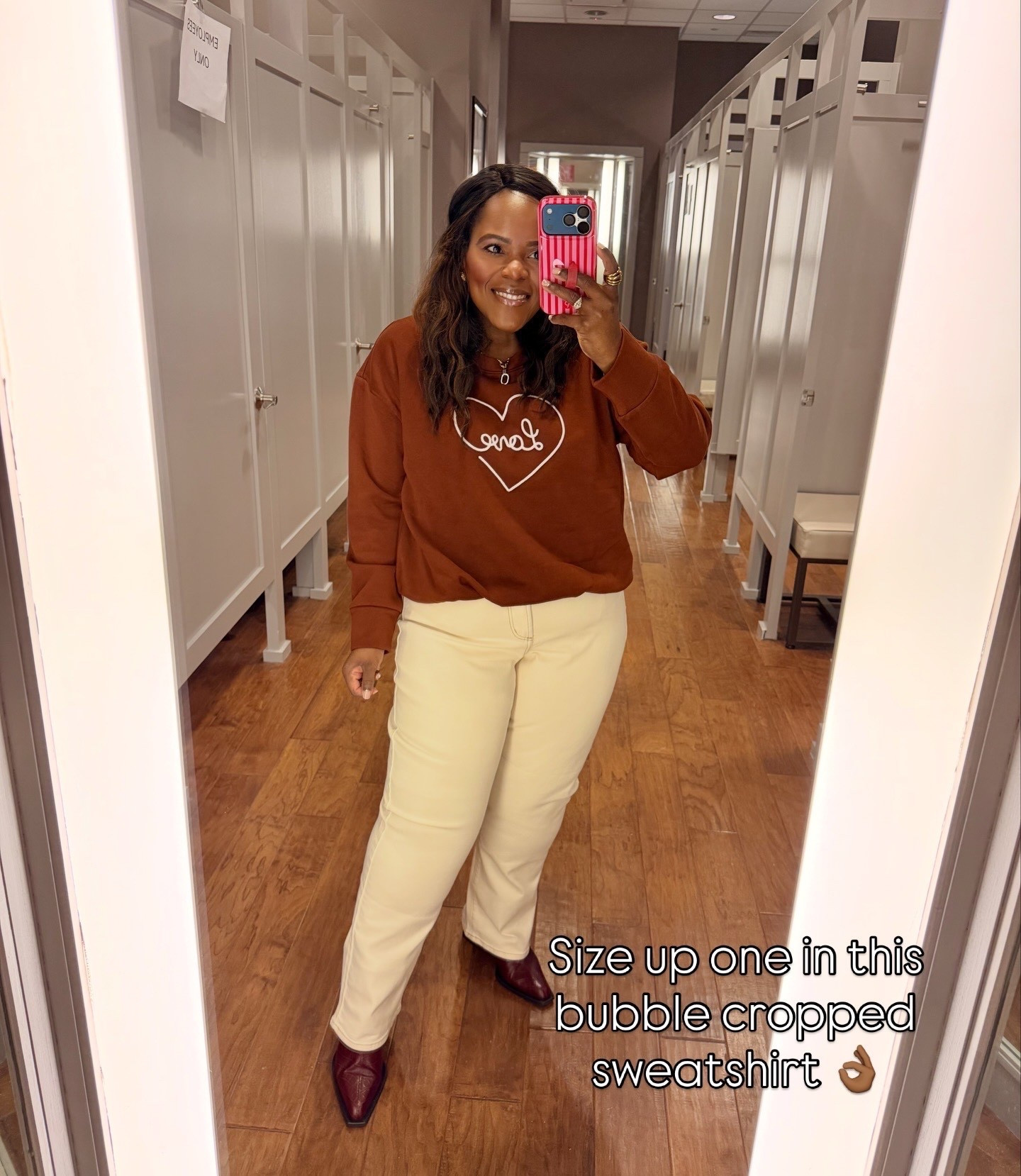 Love this cozy little cropped bubble sweatshirt from LOFT!! 

#LTKSaleAlert #LTKMidsize #LTKValentine