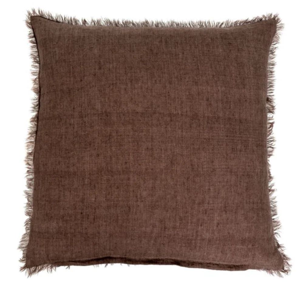 Linen Pillow, Mocha | Dwell Home Co.