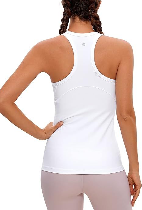 CRZ YOGA Butterluxe Womens Workout Racerback Tank Top High Neck Athletic Camisole Tanks Running S... | Amazon (US)
