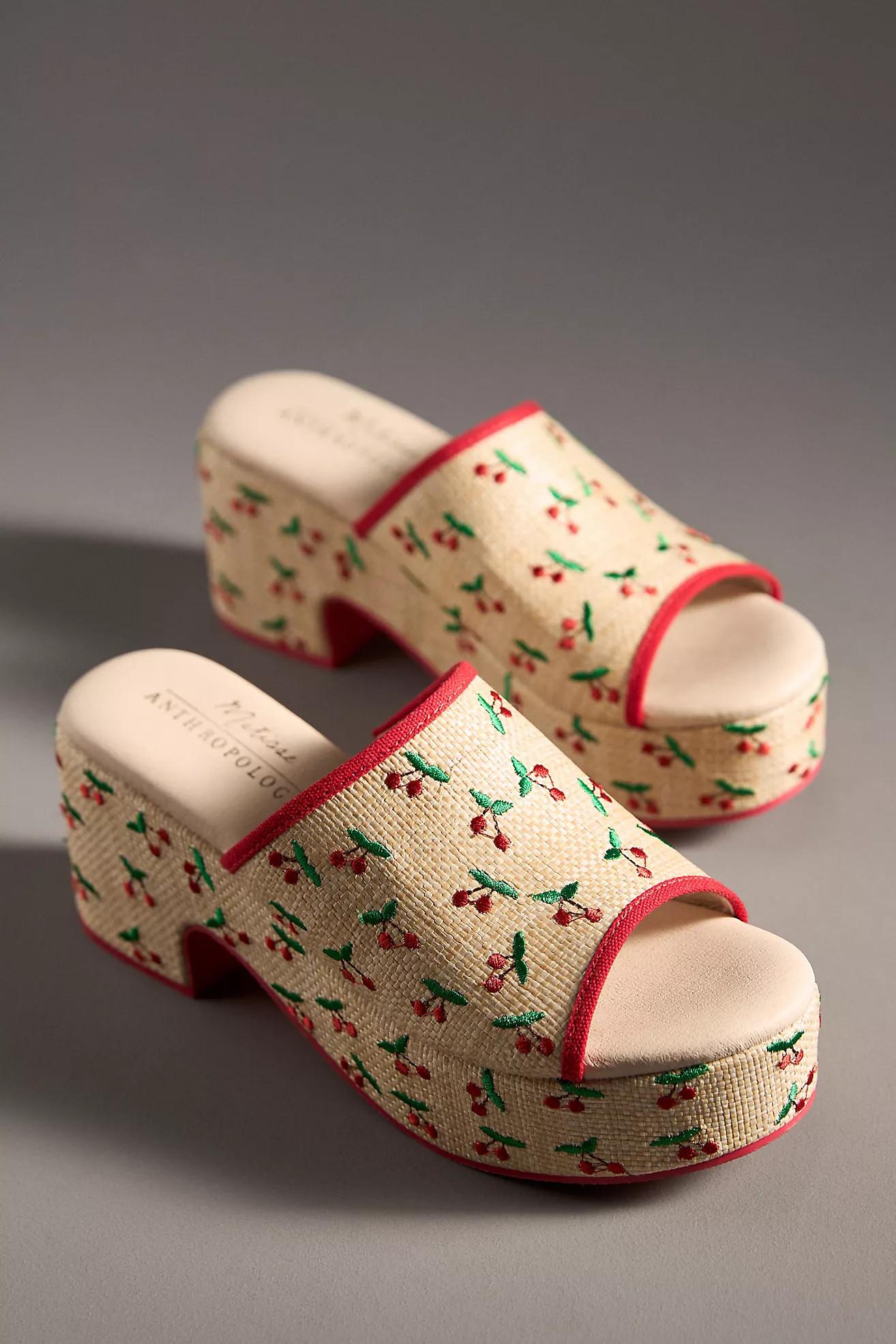 Matisse Exclusive Embroidered Platform Heeled Sandals | Anthropologie (US)
