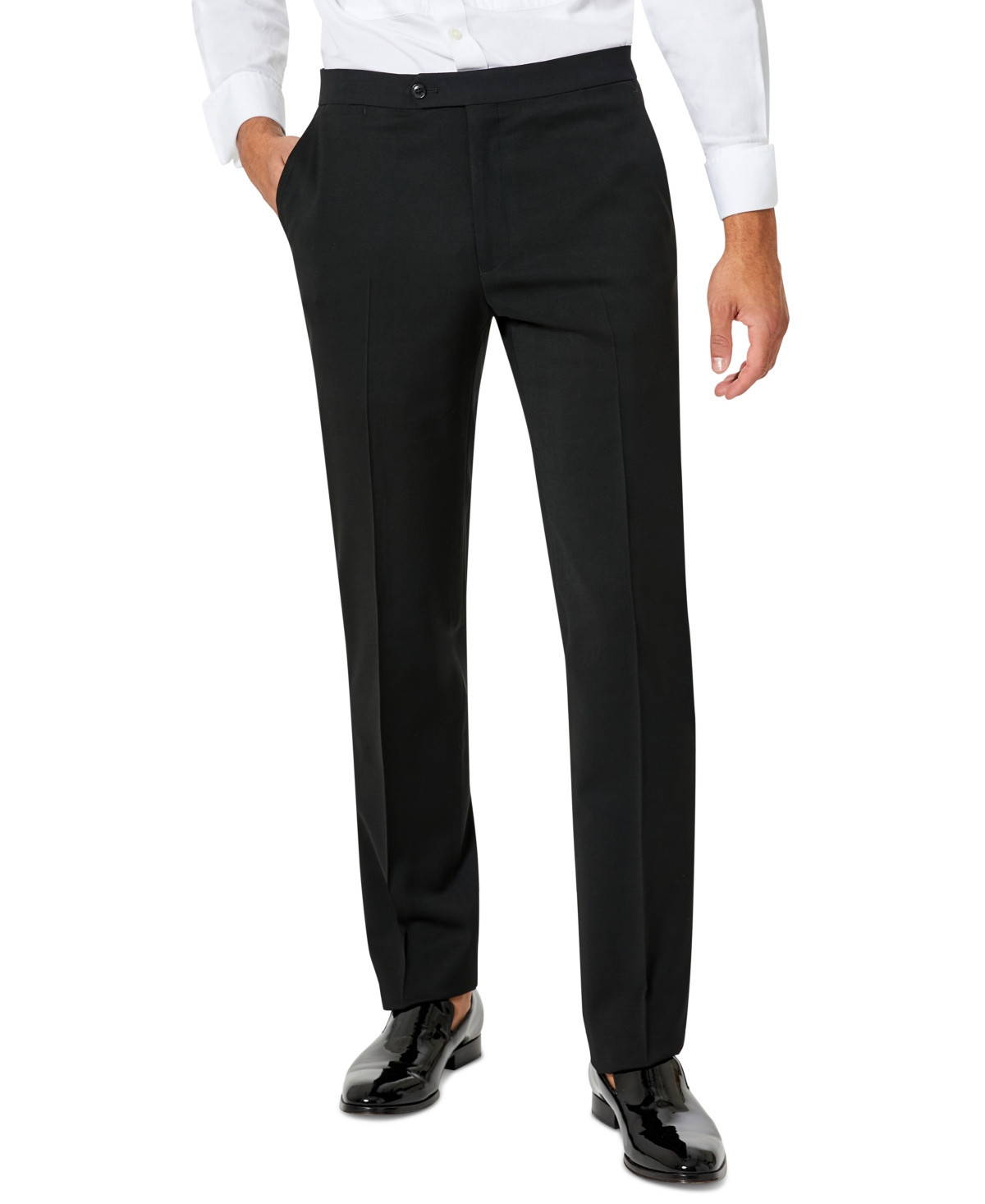 Tommy Hilfiger Men's Modern-Fit Flex Stretch Black Tuxedo Pants - Black | Macy's