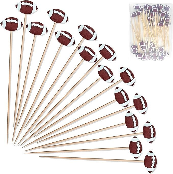 Football Party Decorations for Super Game Bowl Party Decorations 2026-48 PCS Football Cocktail Pi... | Amazon (US)
