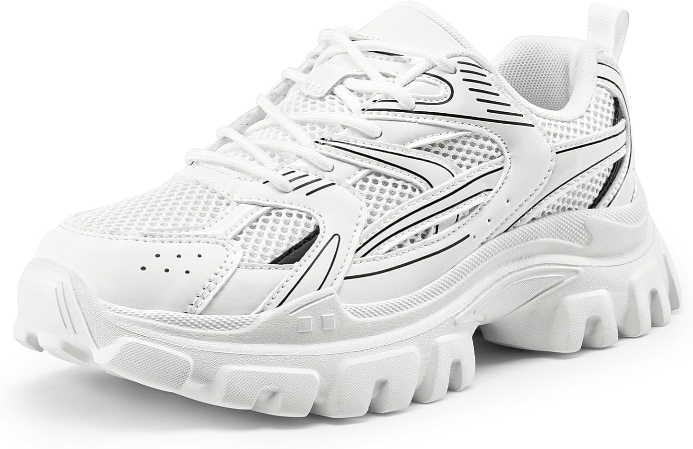 DREAM PAIRS Chunky Fashion Sneakers for Women, Women's Platform Bold Lace-Up Comfortable Sneakers | Amazon (US)