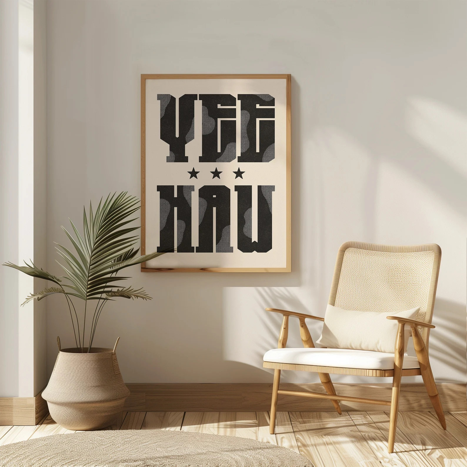 Yeehaw Typography Print, Retro Western Wall Art (UNFRAMED) | Etsy (Global)