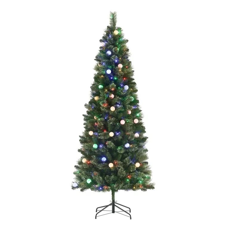 Pre-Lit 280 LED Multi-Color Lights Ozark Fir Cashmere Artificial Christmas Tree, 7.5 ft, by Holid... | Walmart (US)