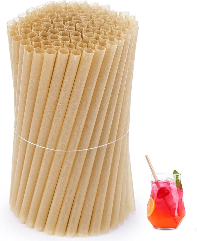 HANSGO Cocktail Straws, 5 Inch Short Sugarcane Straws Disposable Mini Cocktail Stirrers for Bar, ... | Amazon (US)