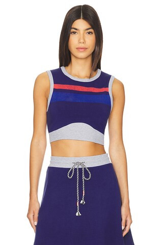 SUNDRY Crop Lounge Tank in Deep Sea Navy from Revolve.com | Revolve Clothing (Global)