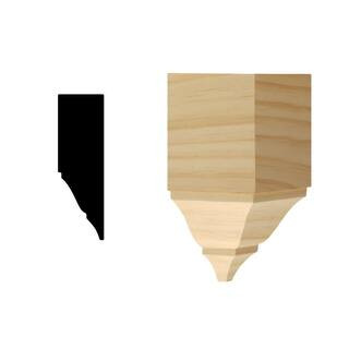 DM ICCB358 3-5/8 in. x 3-5/8 in. x 7-1/2 in. Solid Pine Miterless Inside Corner Block for Crown M... | The Home Depot