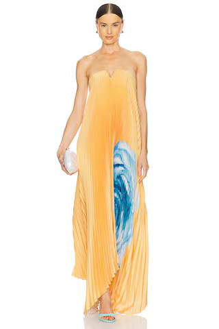 Black Tie Gown in Une Fleur Bleu | Revolve Clothing (Global)