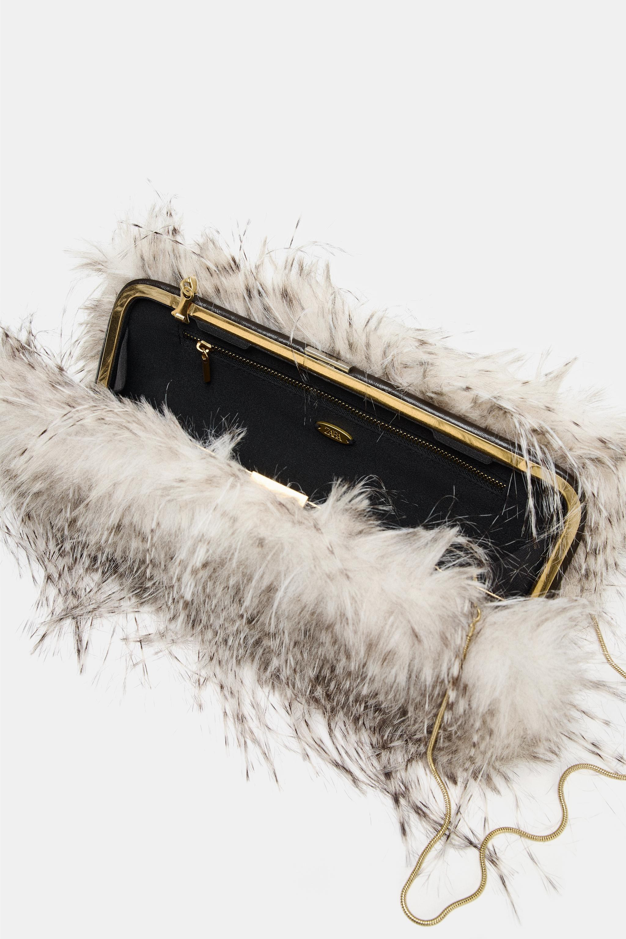 FAUX FUR CLUTCH | Zara US