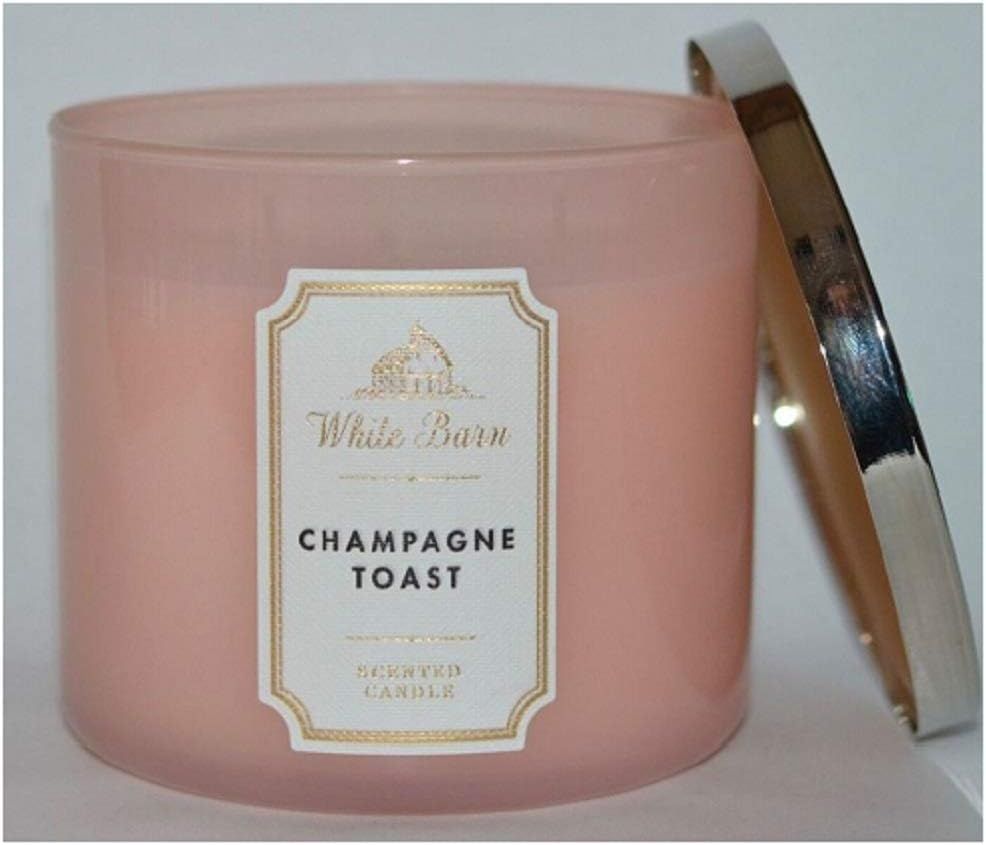 Bath and Body Works White Barn Champagne Toast 3 Wick Candle 14.5 Ounce Basic White Barn Label | Amazon (US)