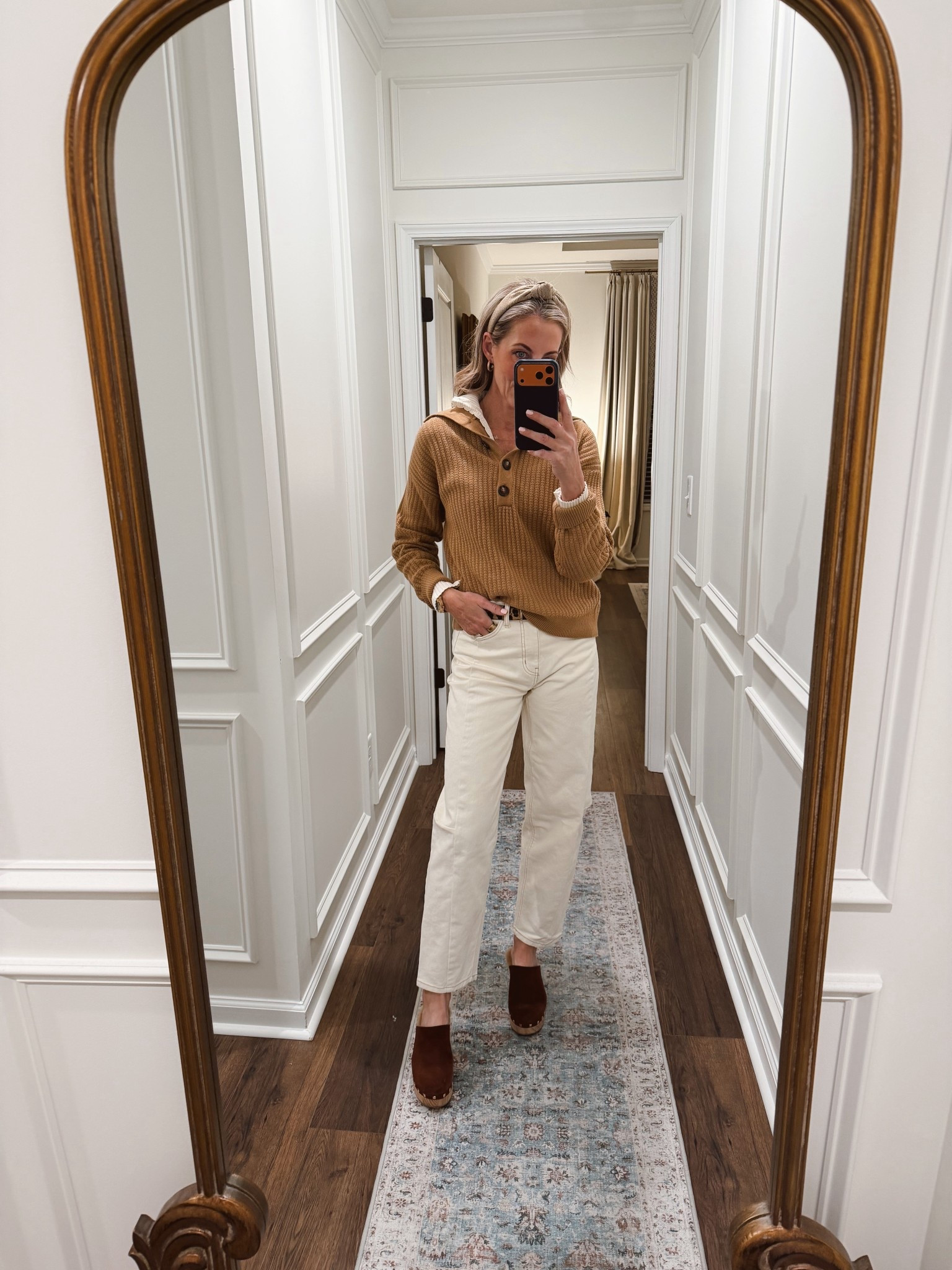 Everything under $30 – classic styling with accents that make it irresistibly Girlie This polo sweater from Jessica Simpson is super soft paired with these barrel leg jeans from time and true both under $30. I added this pullover Henley sweater for an extra layer also under $30. Top size medium- jeans 0 sweater S 

#LTKgrwm #LTKdayinmylife #LTKmomlife