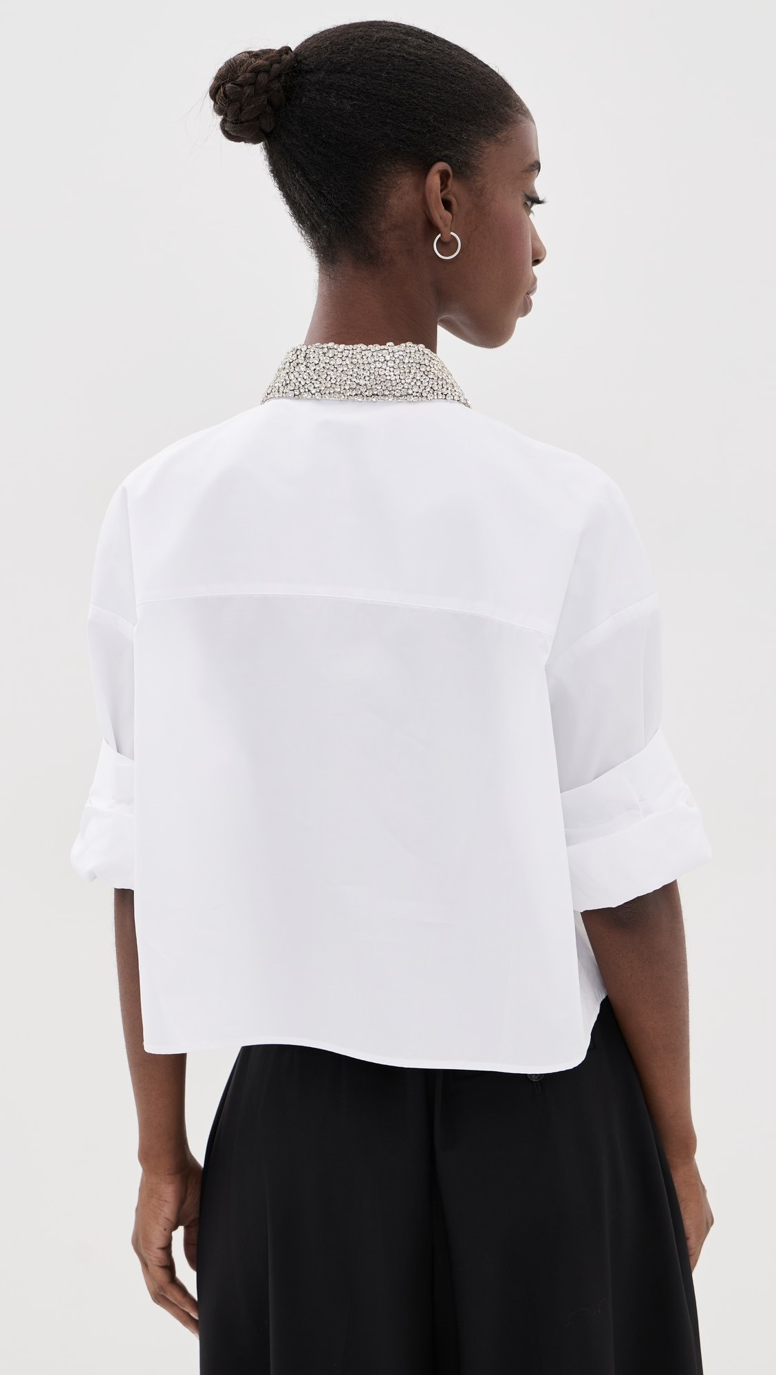 Next Ex Crystal Collar Button Down Shirt | Shopbop