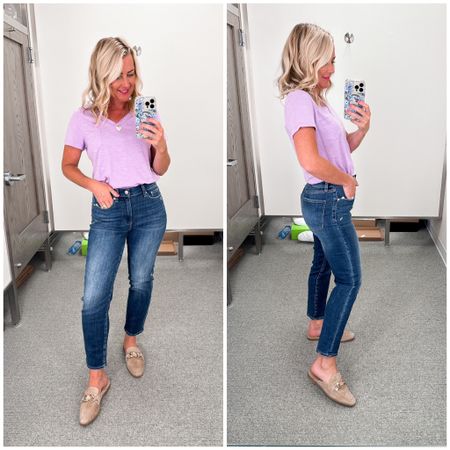 The surprise denim find!! Reached for these Pistola Straigjt leg more than any other! Darker wash with no distressing, high-rise, cropped length & lots of stretch. True to size, I’m in a 26  

#LTKsalealert #LTKxNSale