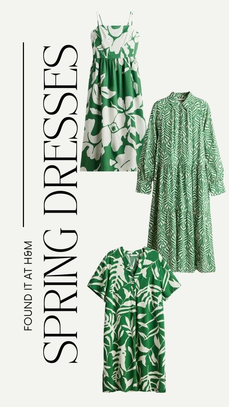 Spring dresses, spring outfits, green dresses, printed dresses. 

#LTKfindsunder50 #LTKworkwear #LTKplussize