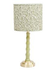 10x21.5 Bamboo Shaped Metal Lamp With Printed Shade | TJ Maxx