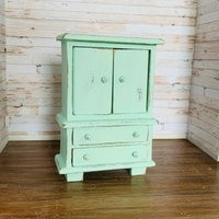 Dollhouse Furniture, Cabinet French Shabby Chic Vintage Miniature, Bedroom, Bathroom Kitchen, Mint,  | Etsy (US)