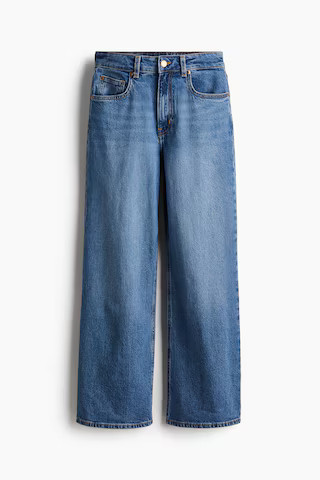 H & M - Harper High Rise Wide Leg Jeans - Blue | H&M (US + CA)