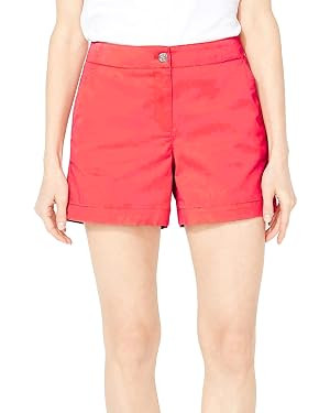 Nautica Women's Tailored Stretch Cotton Patterned Short | Amazon (US)