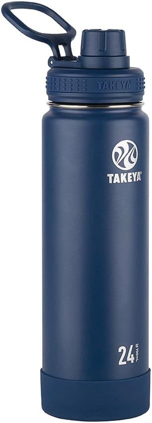 Takeya Actives Insulated Stainless Steel Water Bottle with Spout Lid, 24 oz, Midnight | Amazon (US)